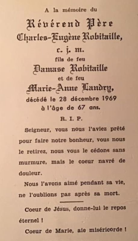 Charles-Eugène Robitaille Verso