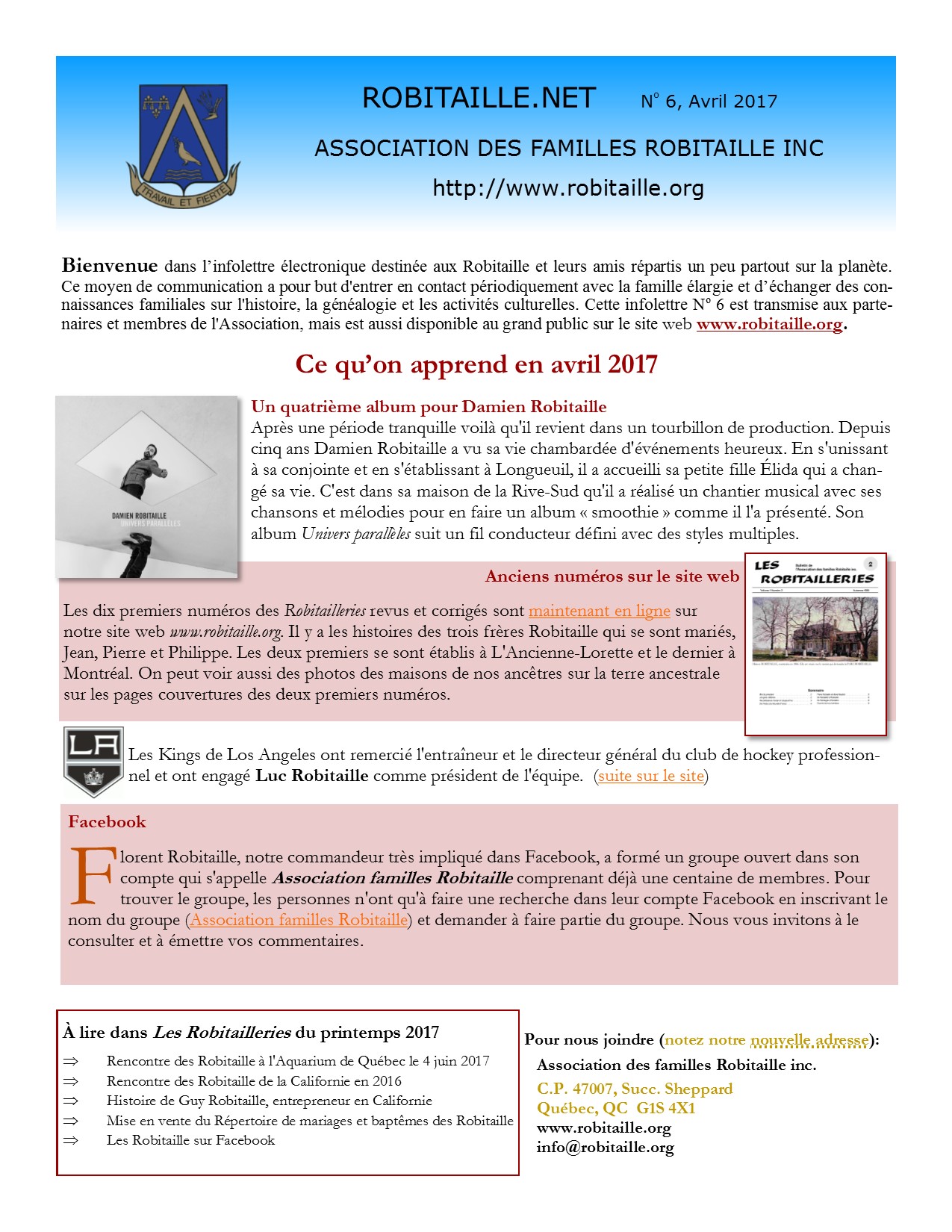 Infolettre #6