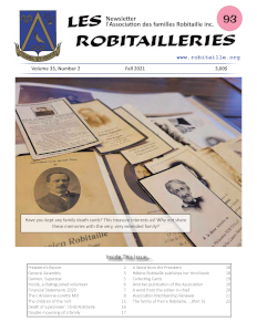 Cover Page of Les Robitailleries #93
